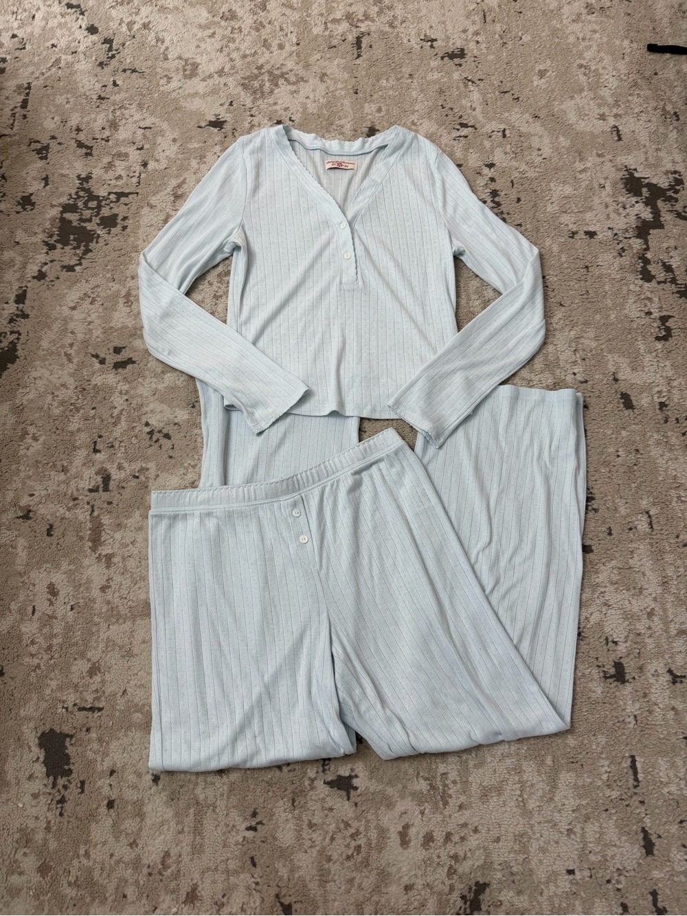 Dairy Boy Blue Pointelle Pajama Set Size Small from 2024 Collection